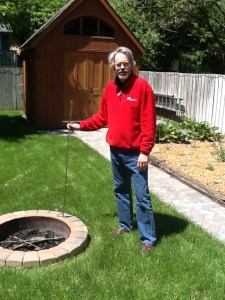 Cassie's nightie, damn trellis, firepit poker 008